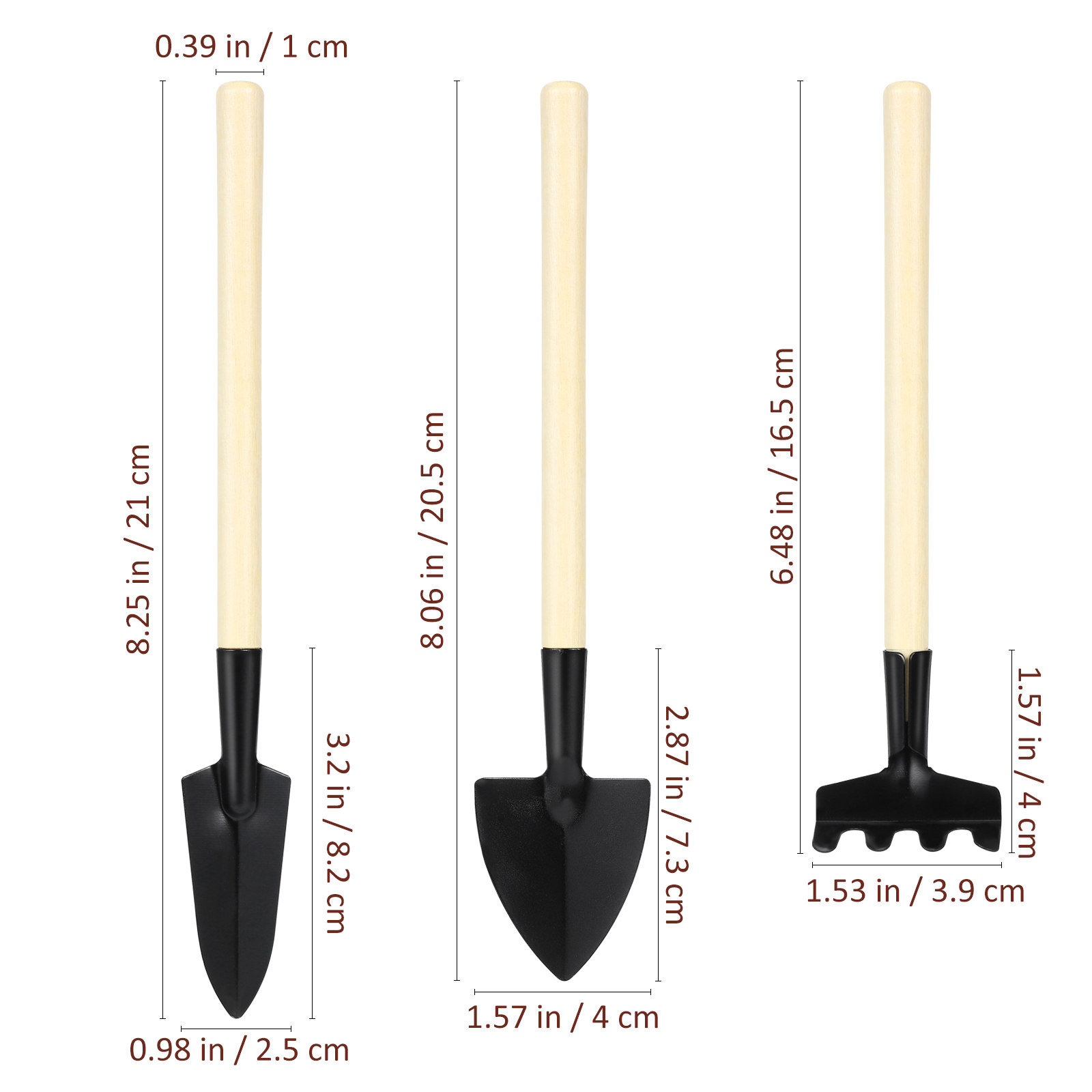 2Sets Mini Garden Tools Set Ga - đánh giá và giá Bonsai Garden Rake