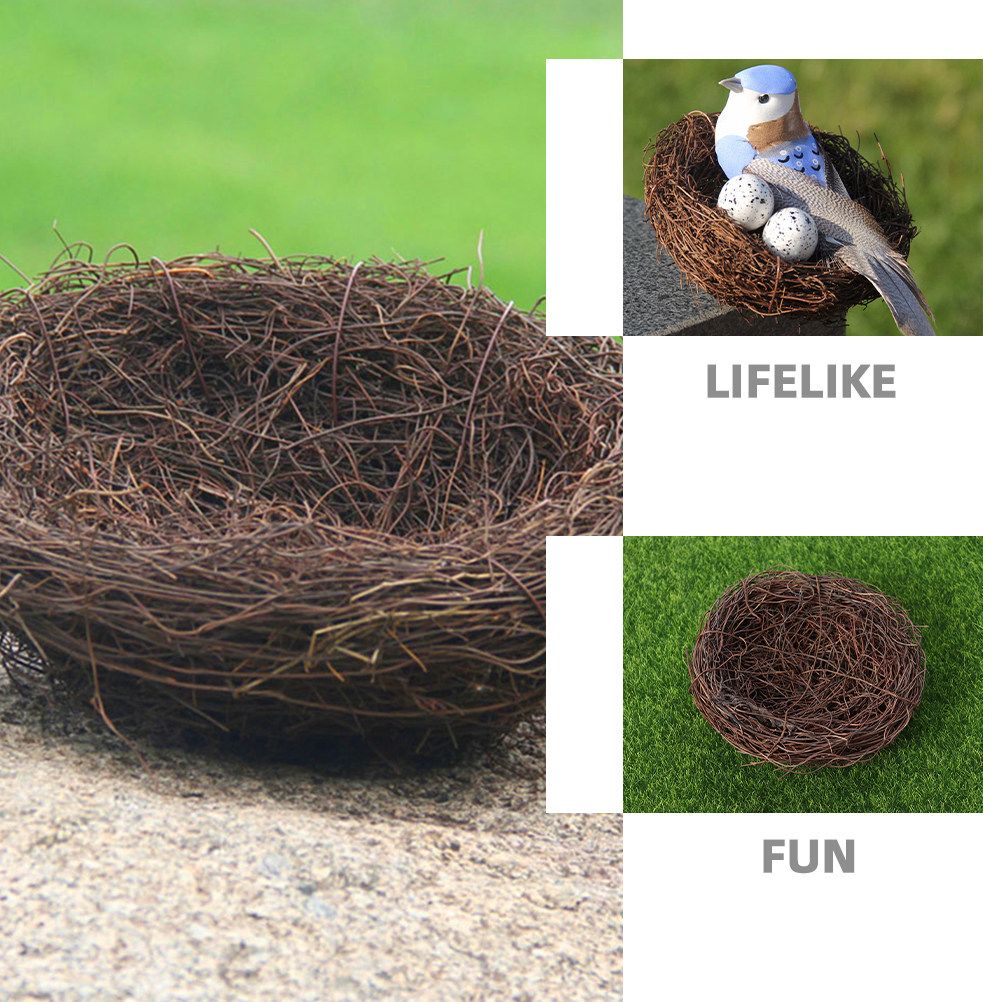 2Pcs Faux Woven Rattan Bird Ne - đánh giá và giá Bonsai Garden Photos
