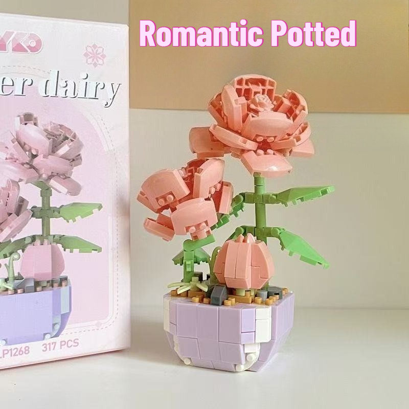 Mini Potted Flowers Building B - đánh giá và giá Bonsai Garden Lego