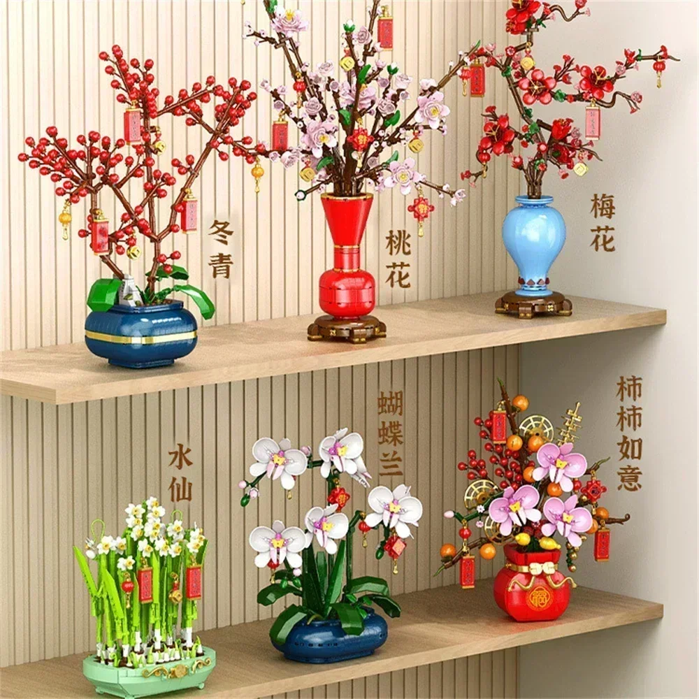 Creative City Bouquet, Peach B - đánh giá và giá Bonsai Garden Lego