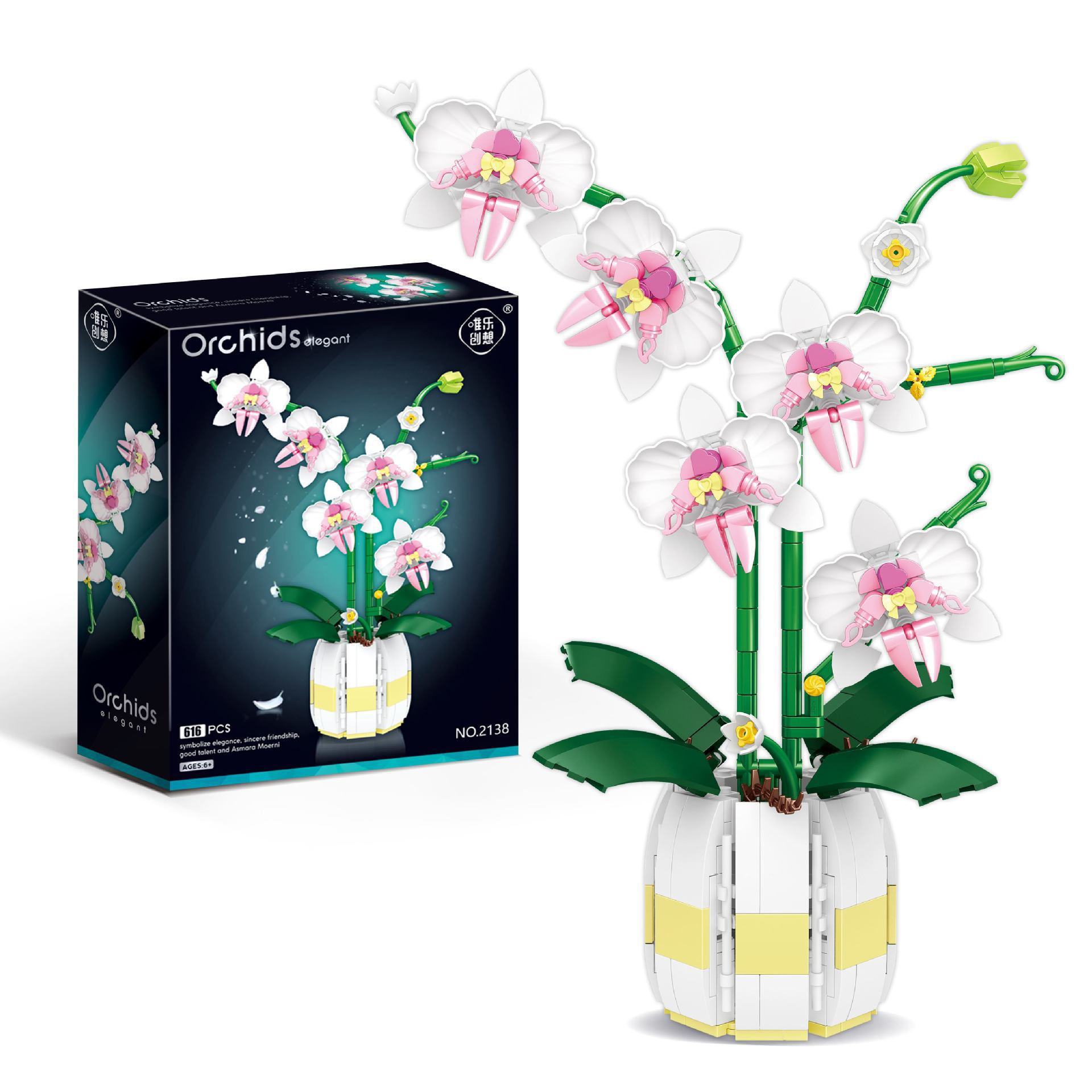 Funny Joy Orchid Flowers Bouqu - đánh giá và giá Bonsai Garden Lego