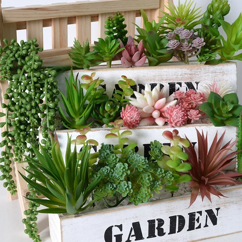 10/20Pcs PVC Succulents Plants - đánh giá và giá Bonsai Garden Home