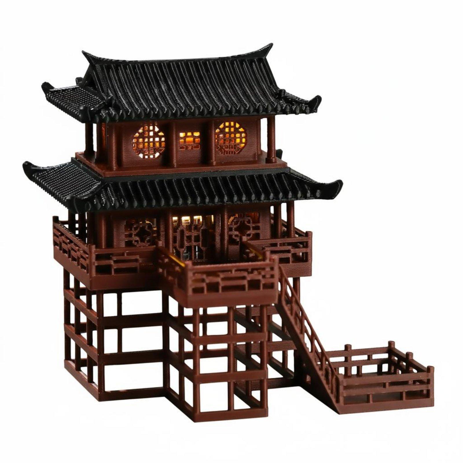Bonsai House Tabletop Plastic  - đánh giá và giá Landscape Bonsai Garden