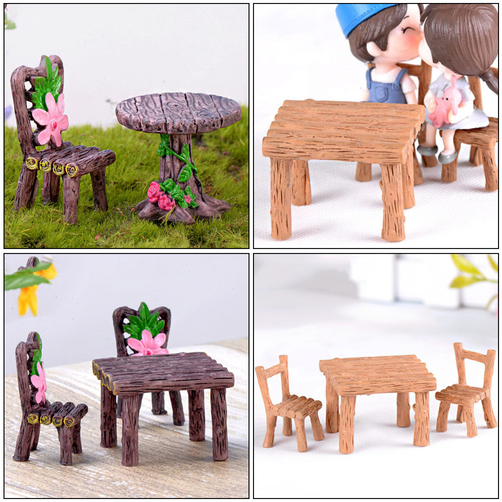 5Sets Resin Miniature Chair Ta - đánh giá và giá Bonsai Garden Home